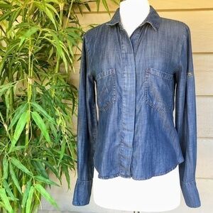 Cloth & Stone Blue Denim Shirt